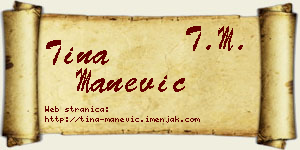 Tina Manević vizit kartica